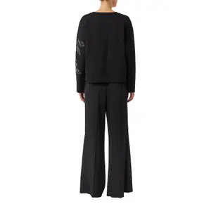Oversized Beaded Rhinestone Sweatshirt for Women COMMA image-5