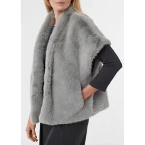 Women's Oversized Faux Fur Gilet COMMA image-3