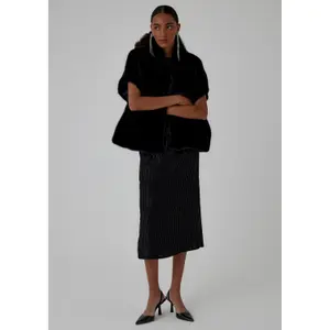 Weste ohne Ärmel weit in Fake-Langhaar für Damen COMMA image-6