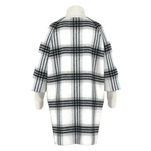 Checks Flannel Coat with Knit Details Women COMMA image-1