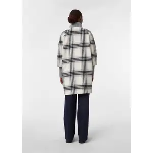 Checks Flannel Coat with Knit Details Women COMMA image-4