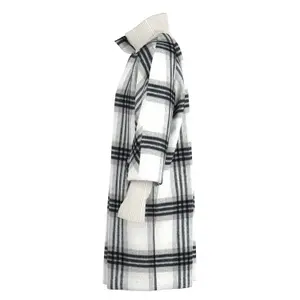 Checks Flannel Coat with Knit Details Women COMMA image-6