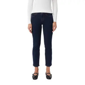 Women's Mid-Rise Slim Fit 5-Pocket Jeans COMMA image-0