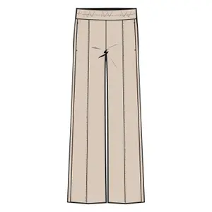 Wide Fluid Crepe Trousers with Pleats and Elastic Waist Women COMMA image-4