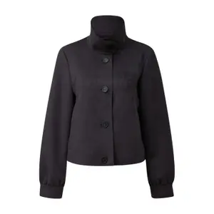 Women's Faux Suede Jacket with Button Closure COMMA image-0