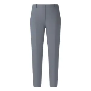 Women’s Cropped Cigarette Trousers with Pin Tucks COMMA image-0