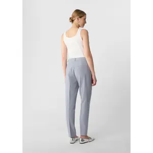 Women’s Cropped Cigarette Trousers with Pin Tucks COMMA image-4