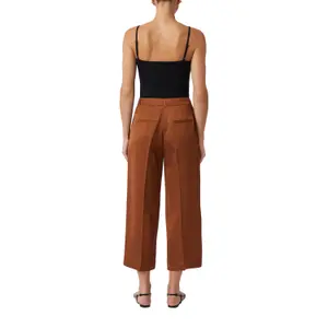 Women's Glittering Linen and Viscose Culotte Trousers COMMA image-3