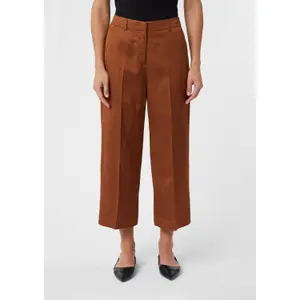 Women's Glittering Linen and Viscose Culotte Trousers COMMA image-5