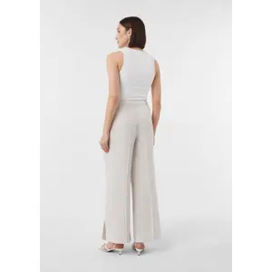 Marlène Style Linen Split Hem Trousers Women COMMA image-2
