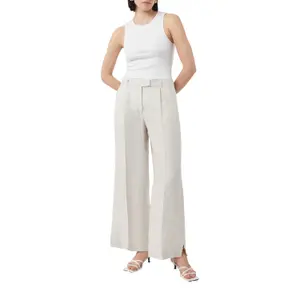 Marlène Style Linen Split Hem Trousers Women COMMA image-4