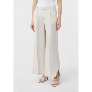 Marlène Style Linen Split Hem Trousers Women COMMA image-5
