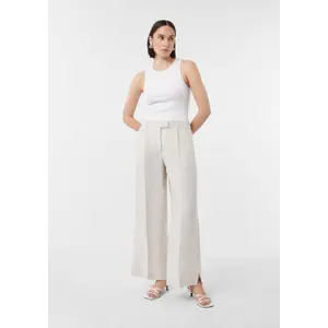 Marlène Style Linen Split Hem Trousers Women COMMA image-6