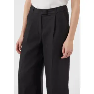 Marlène Style Linen Split Hem Trousers Women COMMA image-1