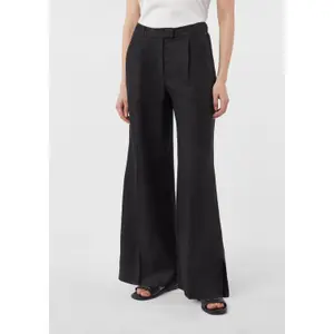 Marlène Style Linen Split Hem Trousers Women COMMA image-5
