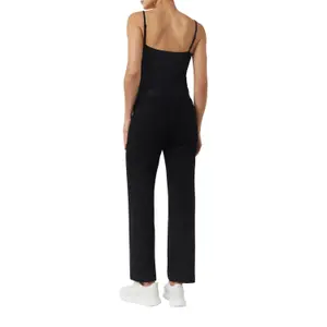 Womens Cropped Viscose Blend Trousers with Openwork Pattern COMMA image-3