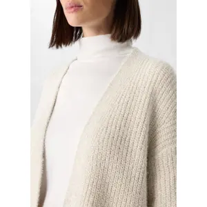 Women's Fluffy Lurex Cardigan with Puff Sleeves COMMA image-1