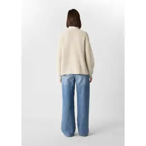 Women's Fluffy Lurex Cardigan with Puff Sleeves COMMA image-2