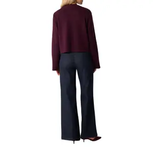 Women’s Fur Cardigan with Ribbed Details COMMA image-5