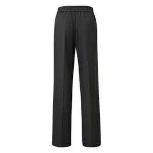 Women's Wide Chino Look Suit Trousers with Elastic Waistband COMMA image-1