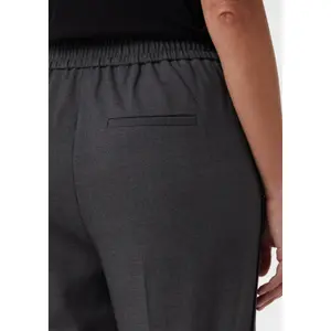 Women's Wide Chino Look Suit Trousers with Elastic Waistband COMMA image-3
