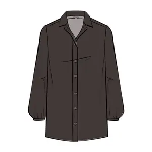 Women’s Satin Shirt with Collar and Button Placket COMMA image-4