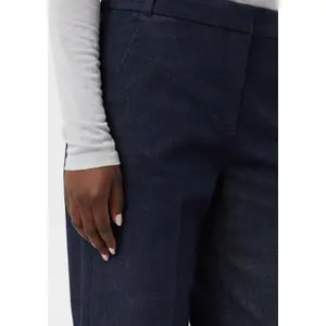Women's Mid-Rise Wide Leg Jeans with French Pockets COMMA image-3
