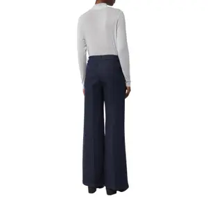 Women's Mid-Rise Wide Leg Jeans with French Pockets COMMA image-5