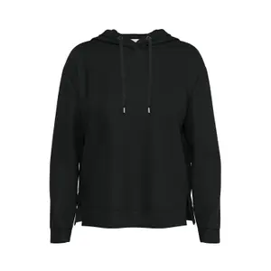 Women's Hooded Lined Sweatshirt with Drawstring and Piping COMMA image-0