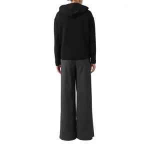 Women's Hooded Lined Sweatshirt with Drawstring and Piping COMMA image-5