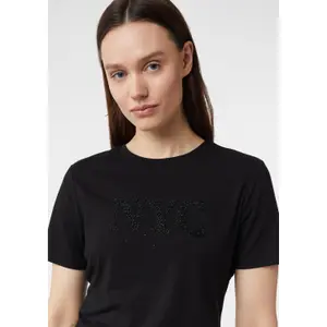 Women's Detailed Printed T-Shirt COMMA image-3