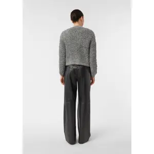 Marlène Style Faux Leather Trousers with Shaped Waistband for Women COMMA image-4