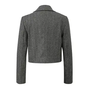 Women's Short Houndstooth Blazer COMMA image-1
