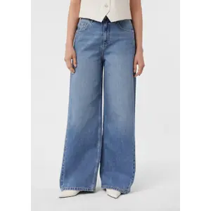 Women's Button-Fly Casual Wide Leg Jeans COMMA image-5