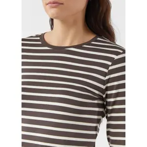 Long Sleeve Striped Jersey T-shirt Women COMMA image-3