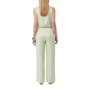Women's Fluid Satin Viscose Trousers COMMA image-3