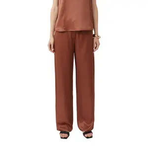 Women's Fluid Satin Viscose Trousers COMMA image-0