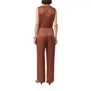 Women's Fluid Satin Viscose Trousers COMMA image-3