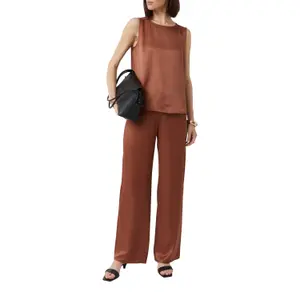 Women's Fluid Satin Viscose Trousers COMMA image-4