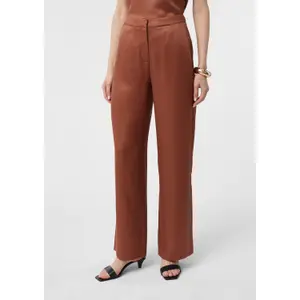Women's Fluid Satin Viscose Trousers COMMA image-5