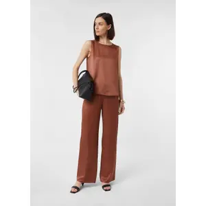 Women's Fluid Satin Viscose Trousers COMMA image-6