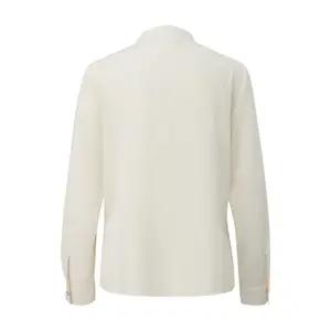 Women's Ruffle Collar Chiffon Blouse with Fitted Cuffs COMMA image-1