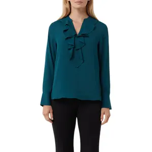 Women's Ruffle Collar Chiffon Blouse with Fitted Cuffs COMMA image-2