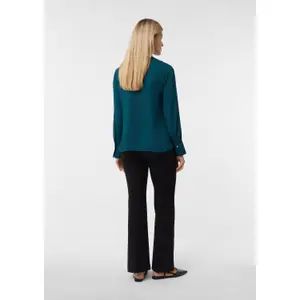 Women's Ruffle Collar Chiffon Blouse with Fitted Cuffs COMMA image-4