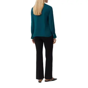 Women's Ruffle Collar Chiffon Blouse with Fitted Cuffs COMMA image-5