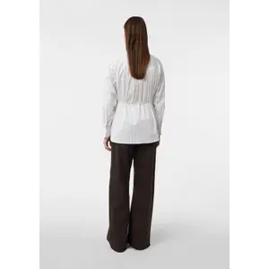 Long Satin Stretch Cotton Relaxed Fit Shirt Women COMMA image-4