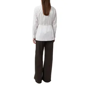 Long Satin Stretch Cotton Relaxed Fit Shirt Women COMMA image-5