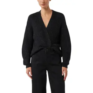Sparkly Yarn Knitted Cardigan for Women COMMA image-2
