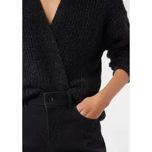 Sparkly Yarn Knitted Cardigan for Women COMMA image-3