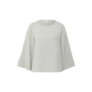 Womens Loose 3/4 Sleeve Wide Top with Round Neck COMMA image-0